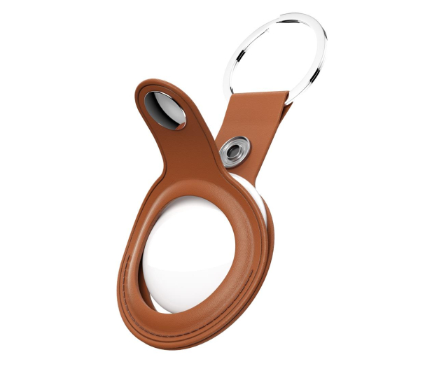 KeyBudz AirTag Keyring skórzane etui ochronne do AirTag tan IEOKBATBR - 1172149 - zdjęcie 3
